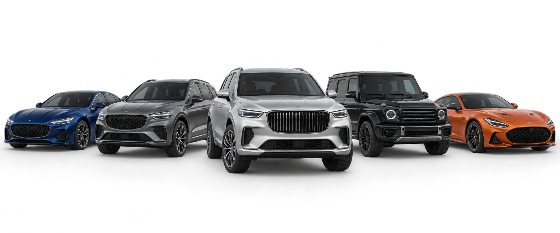 Иллюстрация различных типов автомобилей